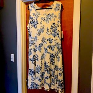 Beautiful blue and white floral tank dress
